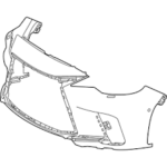 RX 2023- F SPORT წინა ბამპერის კომპლექტი, კერხერის და კამერის ადგილისთ