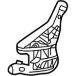 LS500 2018-2020 ფრთის საფენის წინა ბამპერთან სამაგრი, მარჯვენა