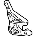 LS500 2018-2020 ფრთის საფენის წინა ბამპერთან სამაგრი, მარცხენა